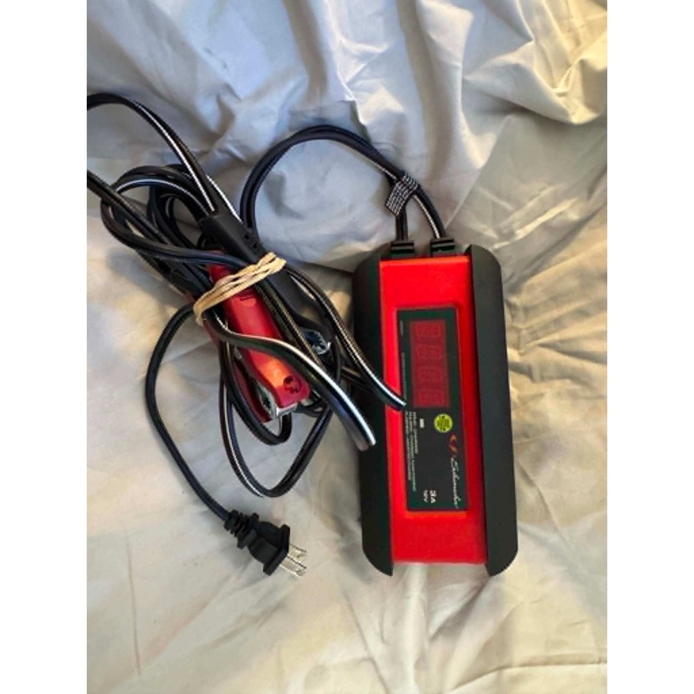 Schumacher SP1297 3A 12V Fully Automatic Battery Charger and Maintainer Red